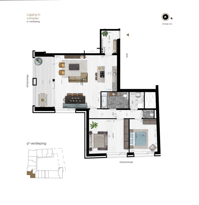 Fifth Breda, Fifth Breda TYPE N.5.08 | Appartement, bouwnummer: N.5.08, Breda