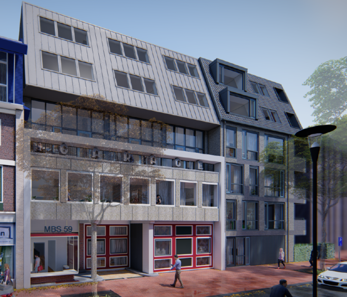 Appartementen Voormalig garage Vos, Marienburgsestraat, Nijmegen