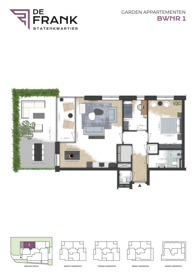 De Frank, Statenkwartier, De Frank, Garden appartementen, bouwnummer: 1, 's-Gravenhage