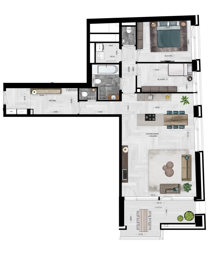 POST Breda - Nog 2 appartementen beschikbaar!, POST Breda TYPE N.1.12 | Appartement, bouwnummer: N.1.12, Breda