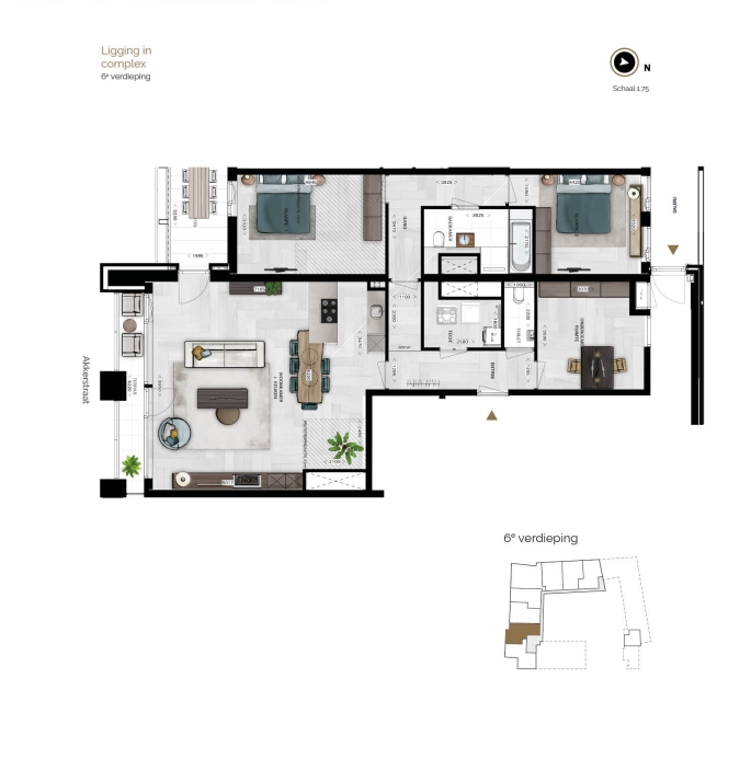 Fifth Breda, Fifth Breda TYPE N.6.07 | Appartement, bouwnummer: N.6.07, Breda