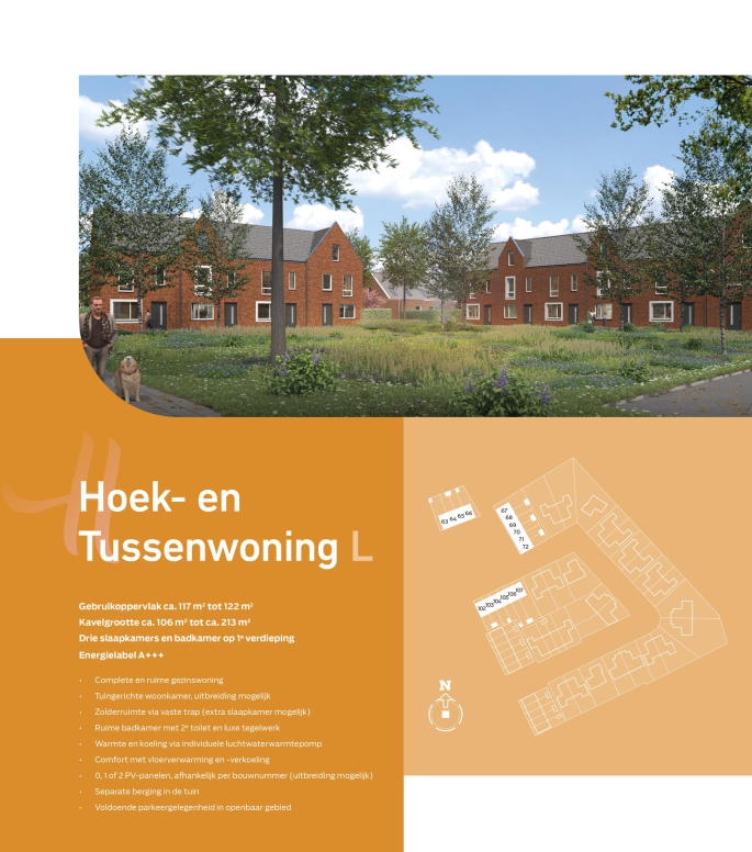 Van Bergenpark fase 3 | UITVERKOCHT, Hoekwoning L, bouwnummer: 63, Etten-leur