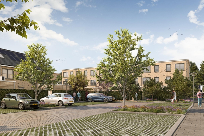 In de Buurttuin Fase 3 - UITVERKOCHT!!, 3 WOONLAGEN, PLAT DAK - 5,10 M BREED, Schiedam
