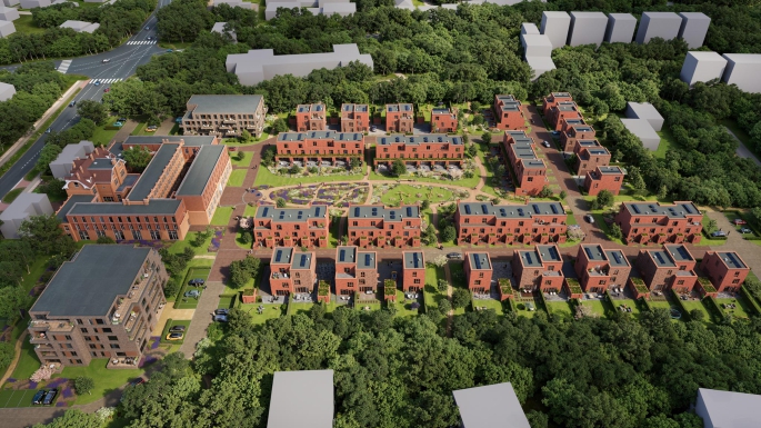 Eikenstein, Twee-onder-een-kapwoningen, Zeist