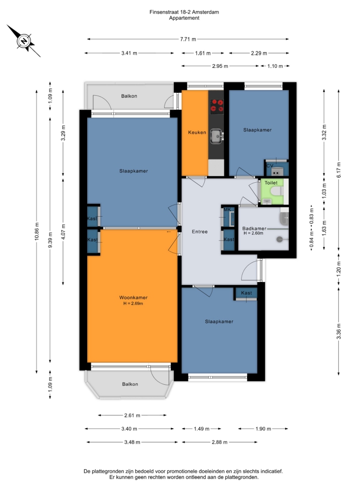 Finsenstraat 18 2, 1098 RG, Amsterdam