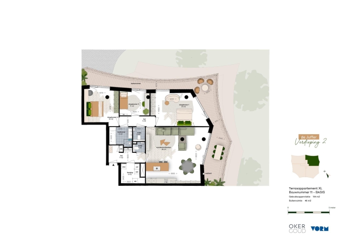 De Juffer, Terrasappartement XL, bouwnummer: 11, Pijnacker